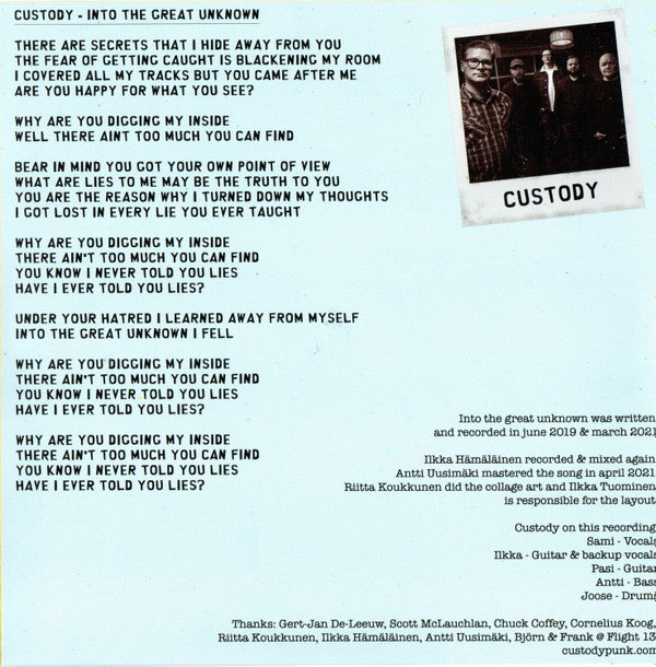 Spells (3) / Custody : Custody / SPELLS (7", Ltd, Num, Eme)