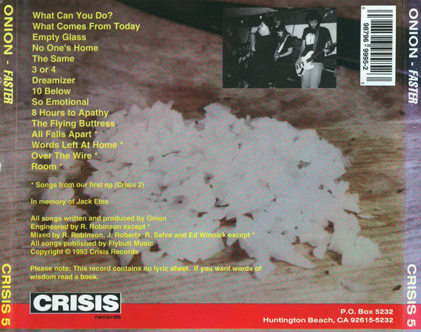 Onion : Faster (CD, Album)