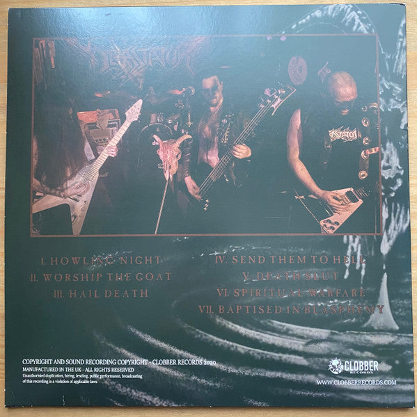 Devastator (29) : Baptised In Blasphemy (LP, Album, Ltd)