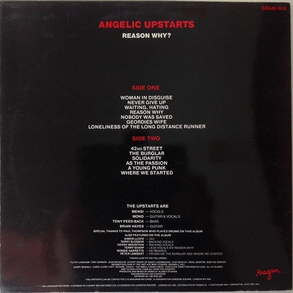 Angelic Upstarts : Reason Why? (LP, Album)