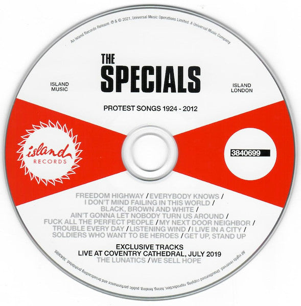 The Specials : Protest Songs 1924-2012 (CD, Album, Dlx)