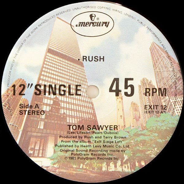Rush : Live! (12", Single)