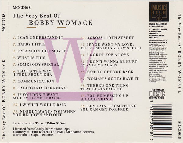 Bobby Womack : The Very Best Of Bobby Womack (CD, Album, Comp, MPO)