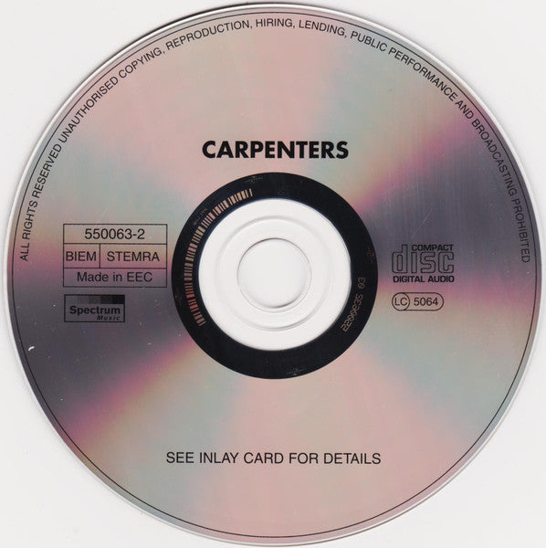 Carpenters : Carpenters (CD, Album, RE)