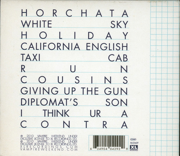 Vampire Weekend : Contra (CD, Album)