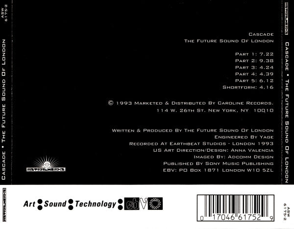 The Future Sound Of London : Cascade (CD, Single, RE)