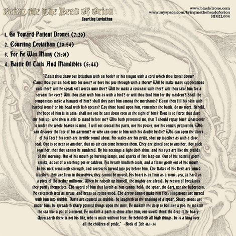Bring Me The Head Of Orion : Courting Leviathan (CDr, Album, Ltd)