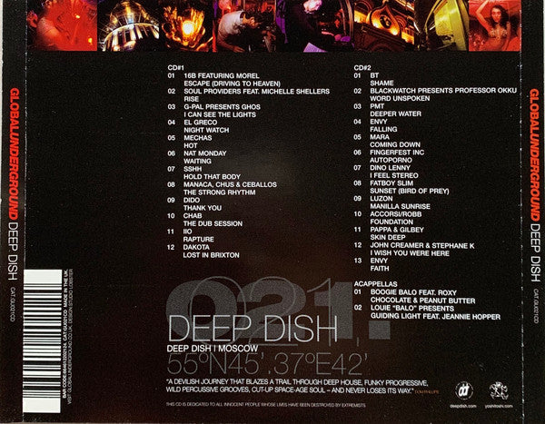 Deep Dish : Global Underground 021: Moscow (2xCD, Mixed, Son)