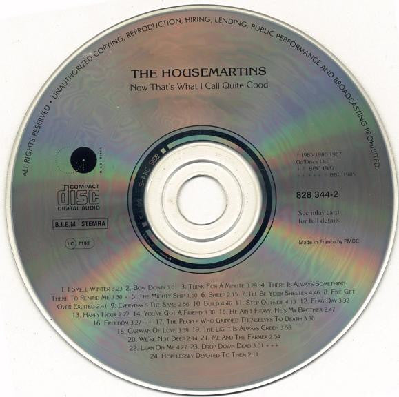 The Housemartins : Now That's What I Call Quite Good (CD, Comp, RE, PMD)