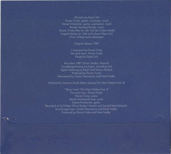 Popol Vuh : Cobra Verde (CD, Album, RE)