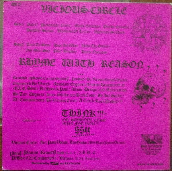 Vicious Circle (7) : Rhyme With Reason (LP, Album)