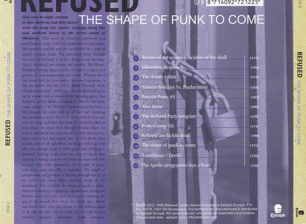 Refused : The Shape Of Punk To Come (A Chimerical Bombination In 12 Bursts) (CD, Album, RE)