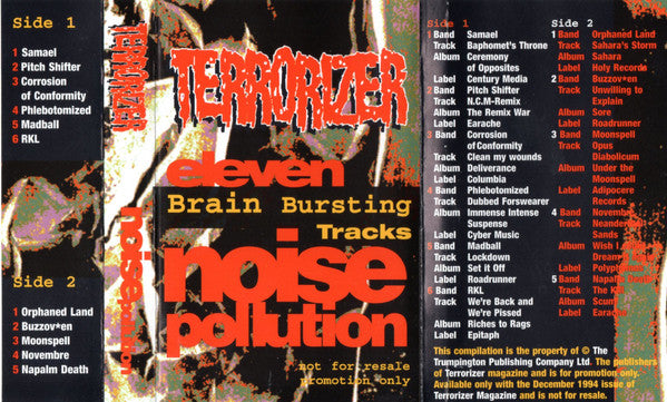 Various : Noise Pollution (Cass, Comp, Promo)