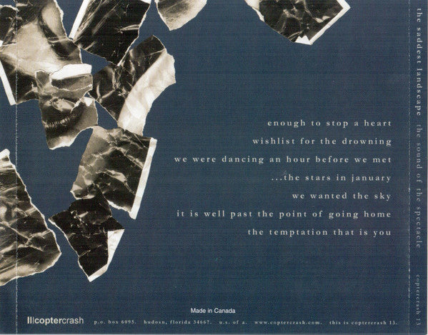 The Saddest Landscape : The Sound Of The Spectacle (CD, Album)