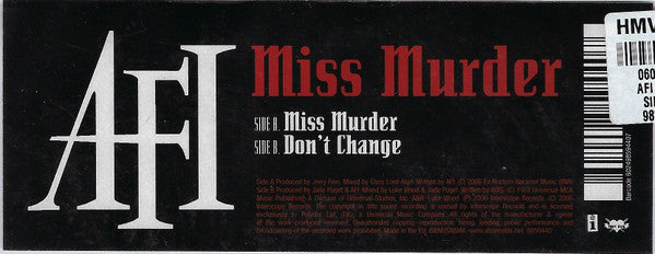 AFI : Miss Murder (7", Single, Pic)