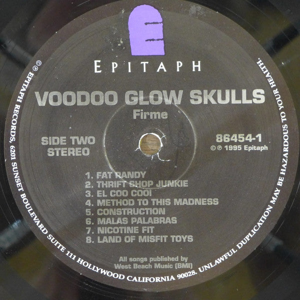 Voodoo Glow Skulls : Firme (LP, Album)