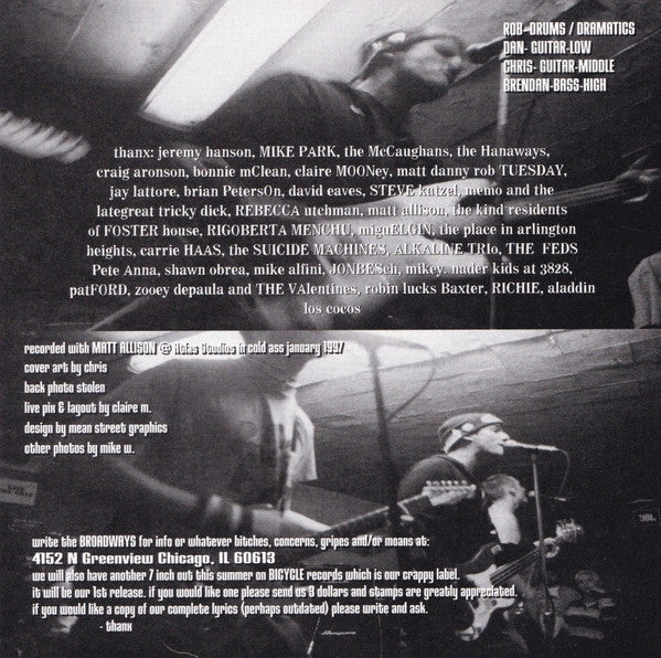 The Broadways : Big City... (7", EP)