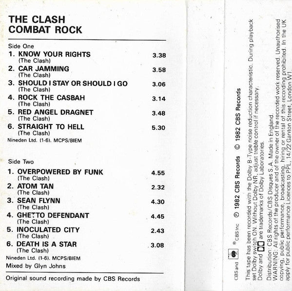 The Clash : Combat Rock (Cass, Album, RE)