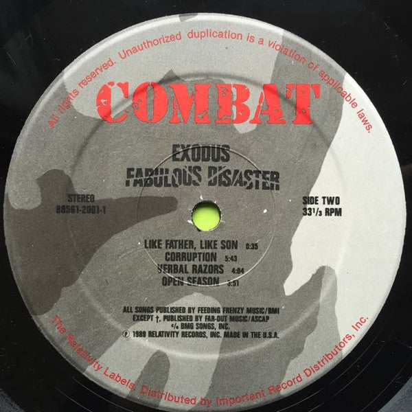 Exodus (6) : Fabulous Disaster (LP, Album, Hau)