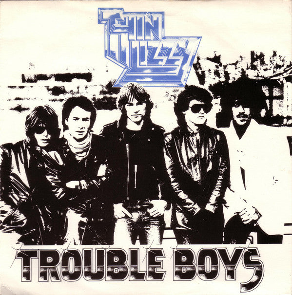Thin Lizzy : Trouble Boys (7", Single, Whi)
