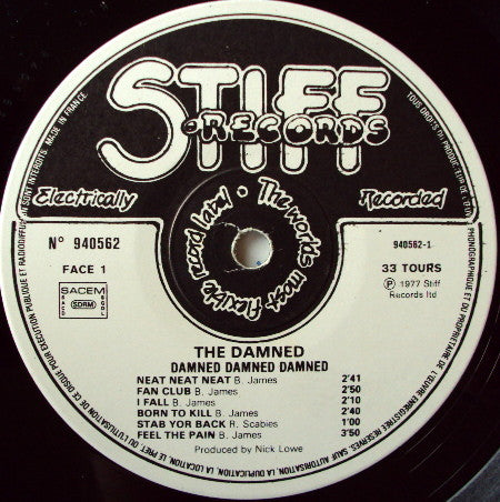 The Damned : Damned Damned Damned (LP, Album, RP)
