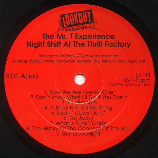 The Mr. T Experience : Night Shift At The Thrill Factory (LP, Album, RE)