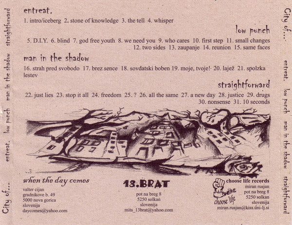 Entreat., Low Punch, Man In The Shadow, Straightforward : City Of... (CD, Comp)