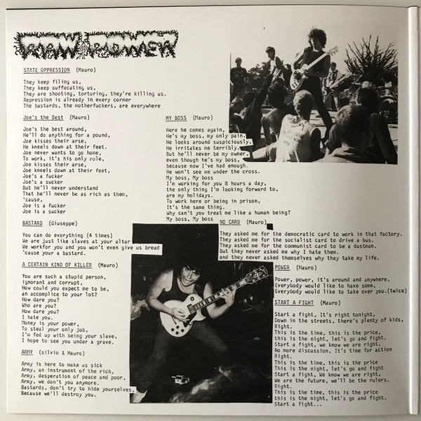 Raw Power (2) : Screams From The Gutter (LP, Album, RE, Whi)