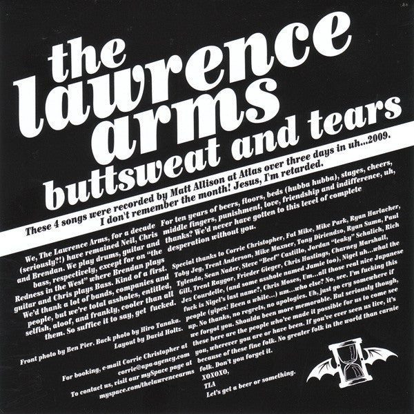 The Lawrence Arms : Buttsweat And Tears (7")