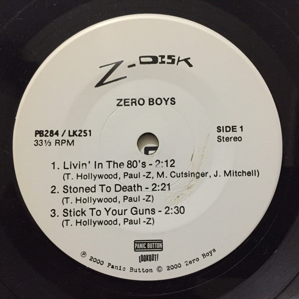 Zero Boys : Livin' In The 80's (7", EP, RE)