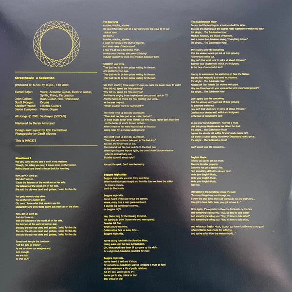 Destroyer (4) : Streethawk: A Seduction (LP, Album, RE, RM)