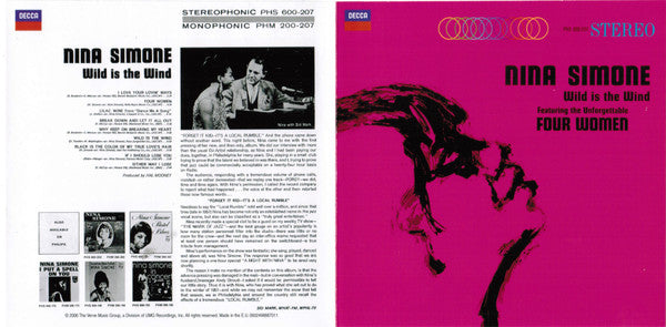 Nina Simone : Wild Is The Wind (CD, Album, RE, RM)