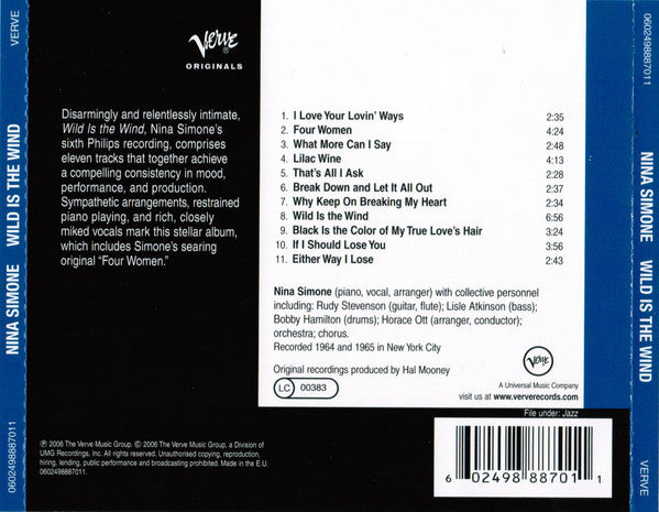 Nina Simone : Wild Is The Wind (CD, Album, RE, RM)