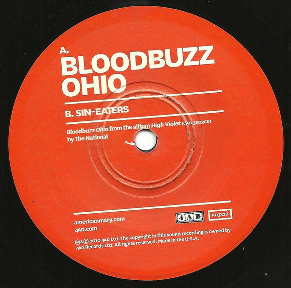 The National : Bloodbuzz Ohio (7", Single, Ltd, Opt)