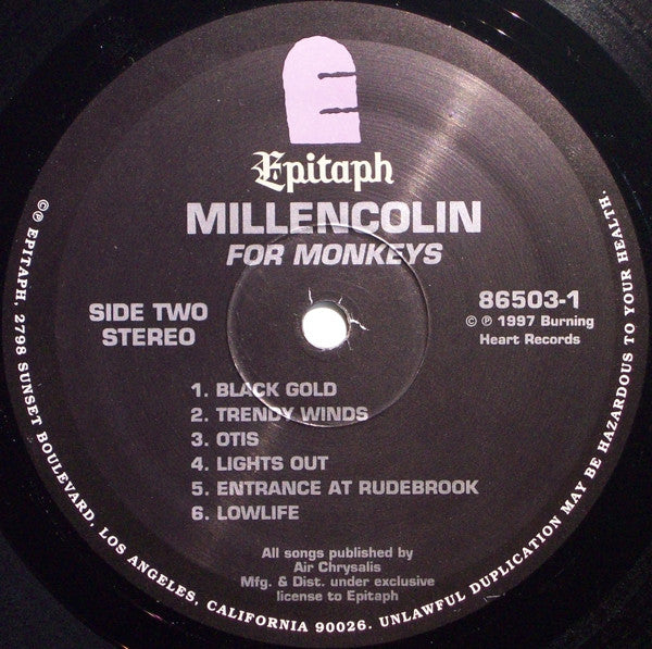 Millencolin : For Monkeys (LP, Album)