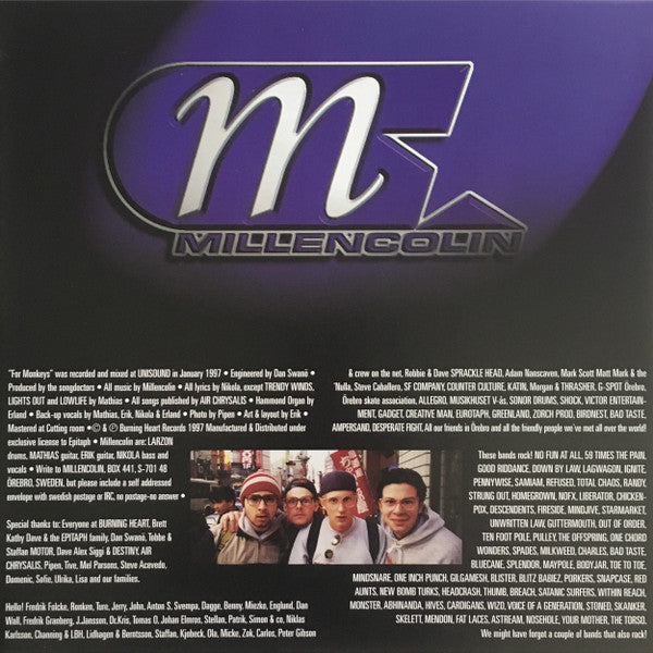 Millencolin : For Monkeys (LP, Album)