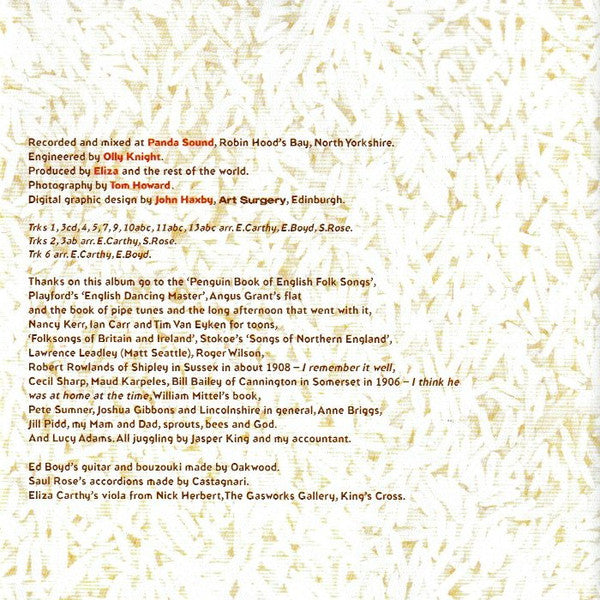 Eliza Carthy : Rice (CD, Album)