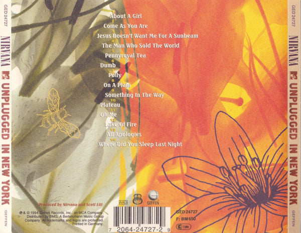 Nirvana : MTV Unplugged In New York (CD, Album, Dis)