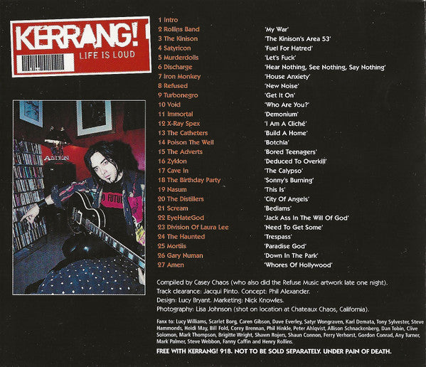 Various : Refuse Music: Hometaping Vol 2 (CD, Promo)