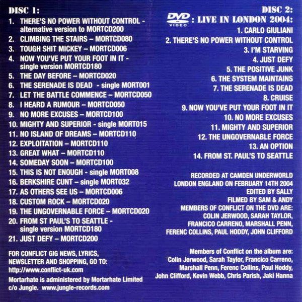 Conflict (2) : Rebellion Sucks! (CD, Comp + DVD-V)