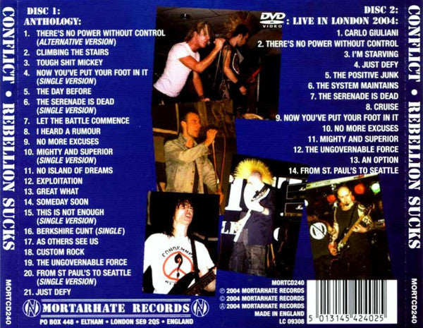 Conflict (2) : Rebellion Sucks! (CD, Comp + DVD-V)