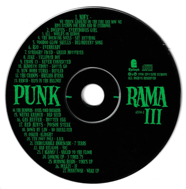 Various : Punk-O-Rama III (CD, Comp)