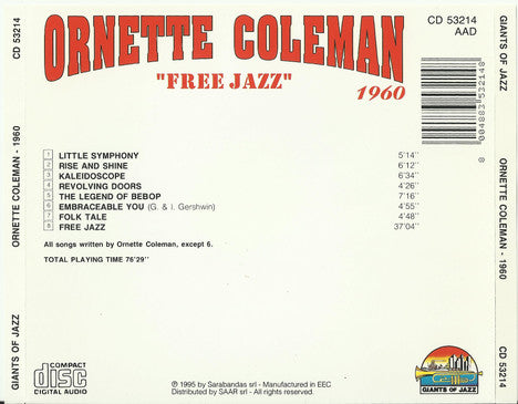 Ornette Coleman : Free Jazz 1960 (CD, Comp)