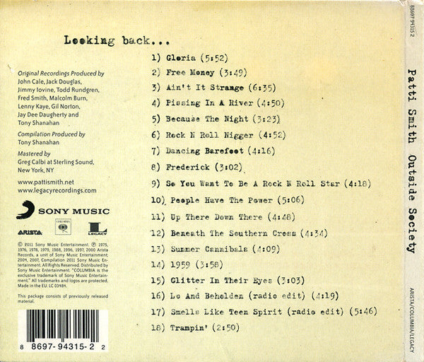 Patti Smith : Outside Society (CD, Comp, Dig)