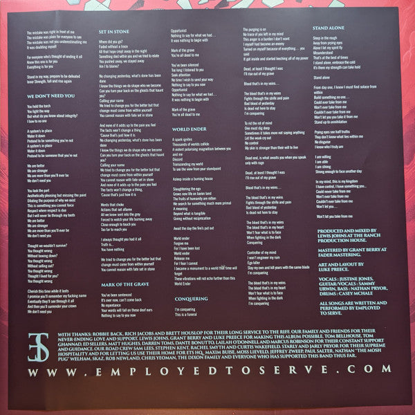Employed To Serve : Conquering (LP, Tra)