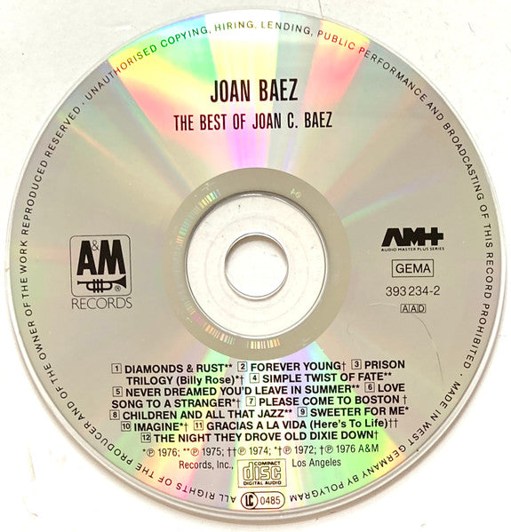 Joan Baez : The Best Of Joan C. Baez (CD, Comp)