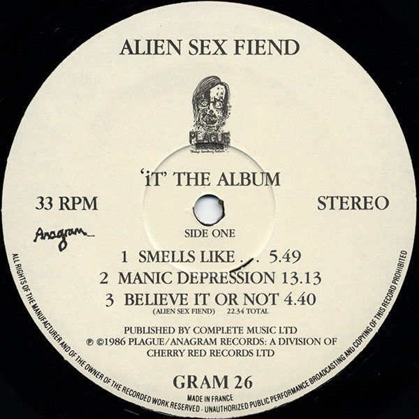 Alien Sex Fiend : “It” The Album (LP, Album, Pos)