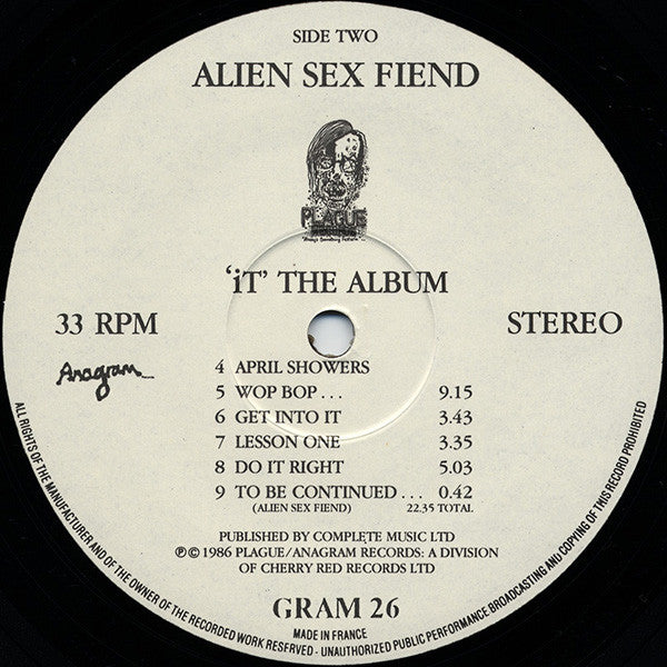 Alien Sex Fiend : “It” The Album (LP, Album, Pos)