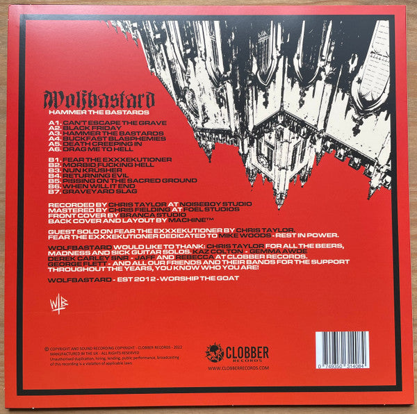 Wolfbastard : Hammer The Bastards (LP, Album, Blo)