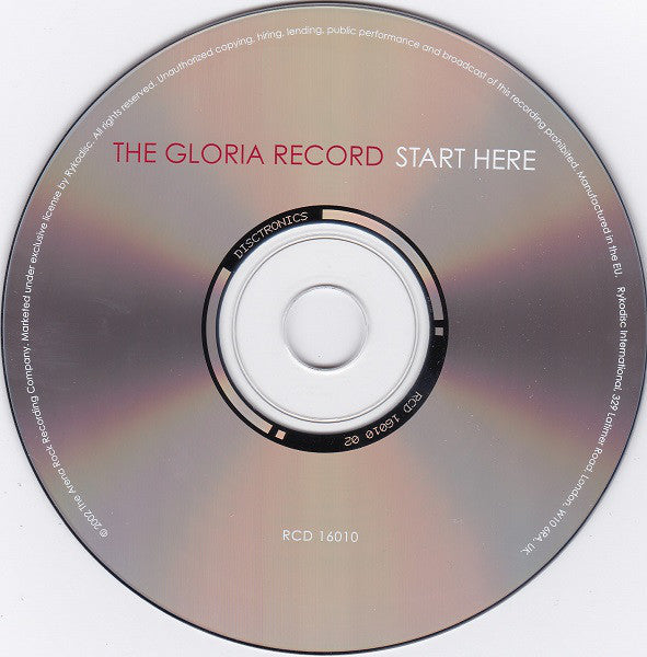 The Gloria Record : Start Here (CD, Album)